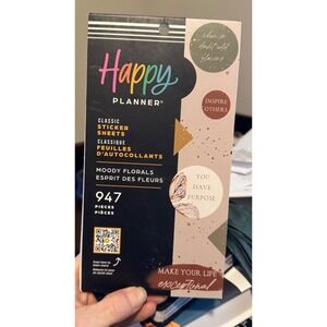 Happy Planner Moody Florals Classic‎ Sticker Sheets 947 Pieces 2022